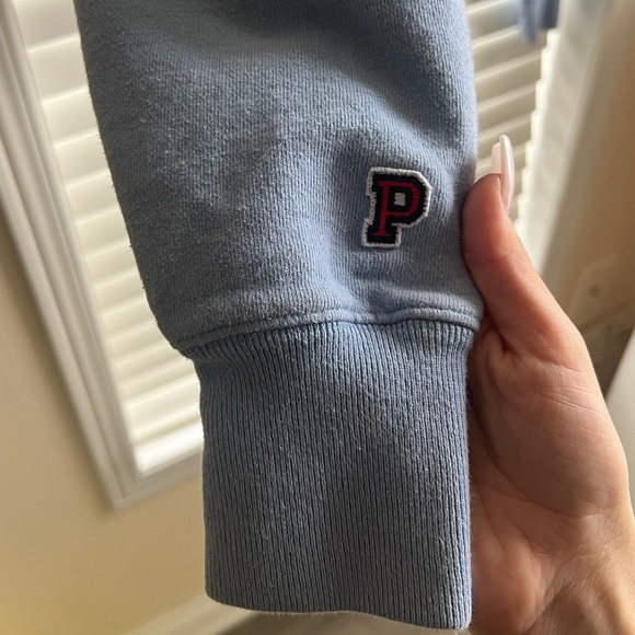 PINK Blue Cropped Crewneck - Picture 4 of 4